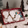 Christmas Colour In Cookies Gift Set - 4 Iced Vanilla Cookies with Edible Pens